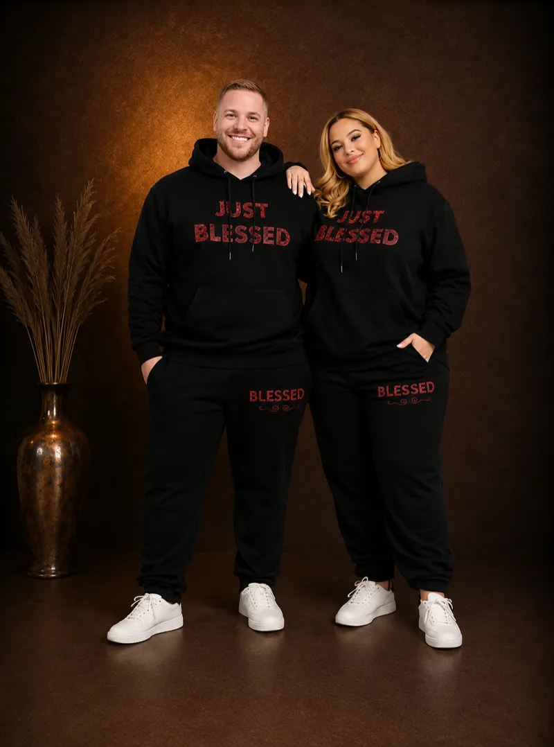 Black Just Blessed Hoodie