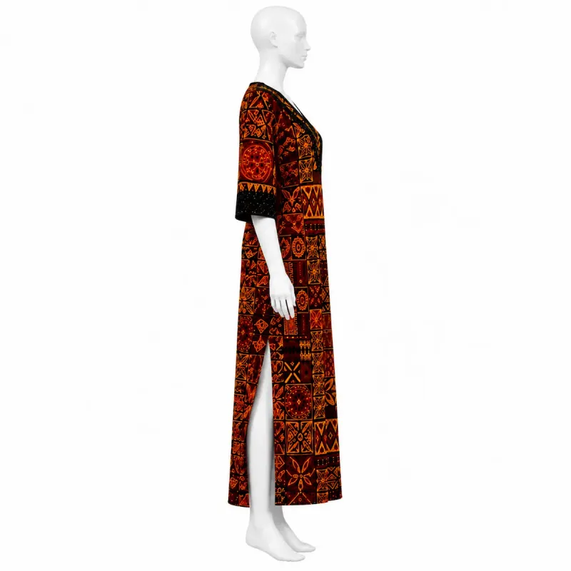  Mosaic Maxi Kaftan Dress