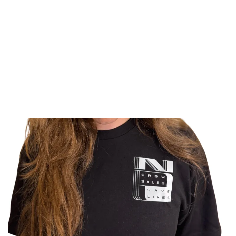 Grow Sales. Save Lives.℠ Black T-Shirt (100% Cotton)