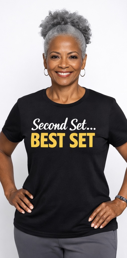 Second Set Best Set Unisex Black Tee