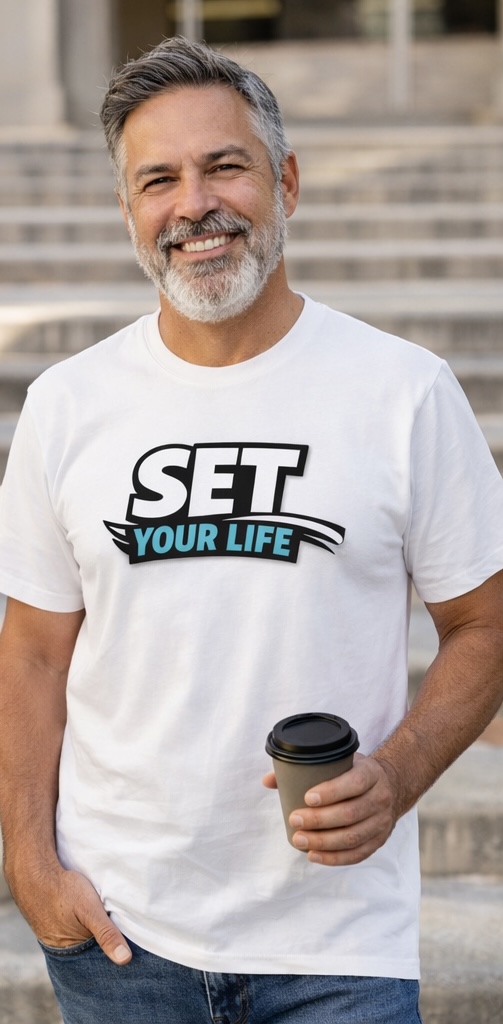 Set Your Life Unisex White Tee