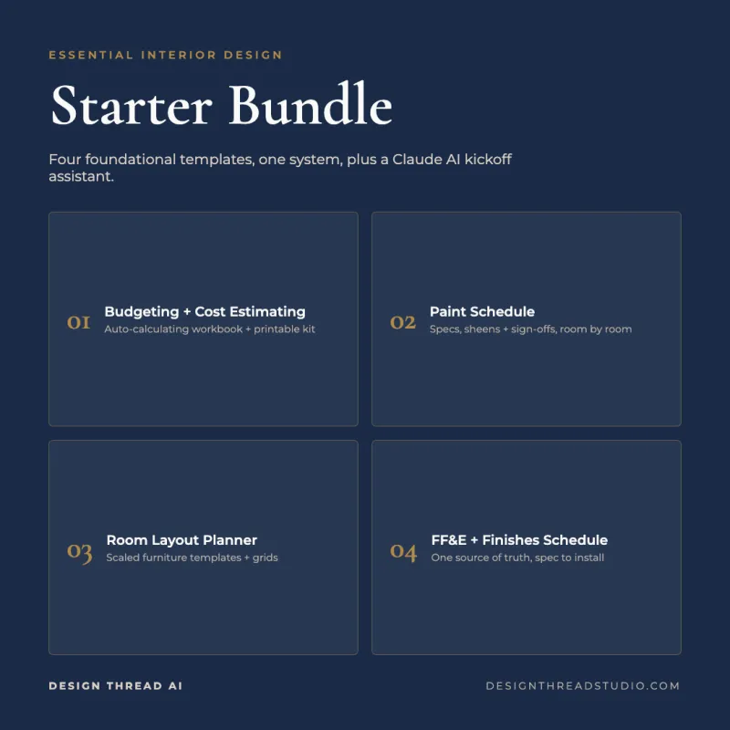 Essential Interior Design Starter Bundle