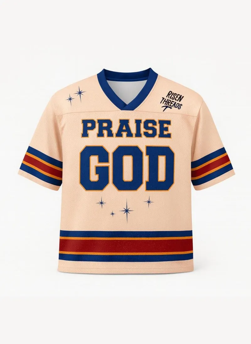 Light Beige Praise God Jesus Jersey