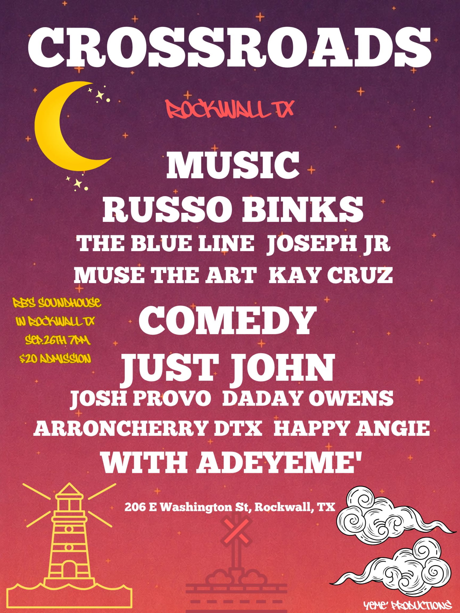 Crossroads Music and Comedy show 