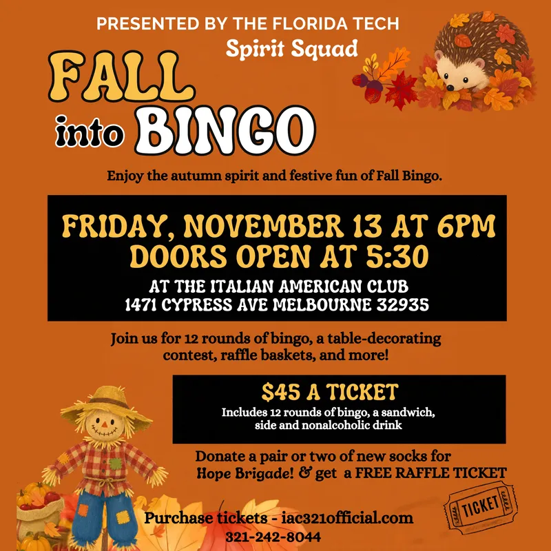 11/13 Spirit Squad Bingo Fundraiser