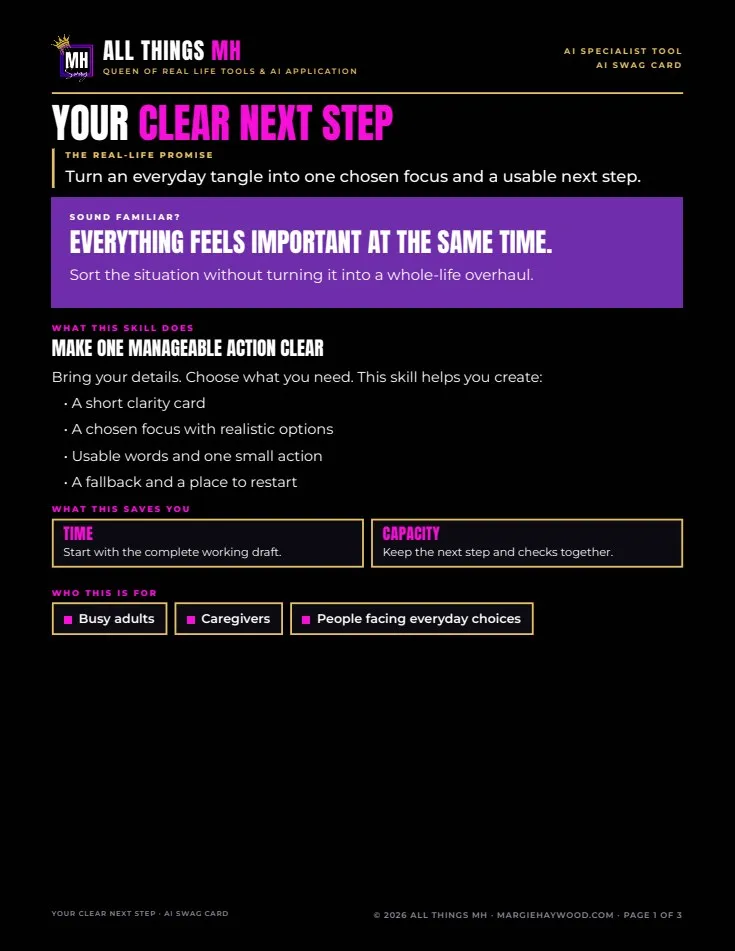 Your Clear Next Step — AI Skill