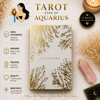 True Black Ephemere Authentic Tarot Deck - 80 Cards on Matte Stock with Hero's Journey Narrative & Premium Quality Materials