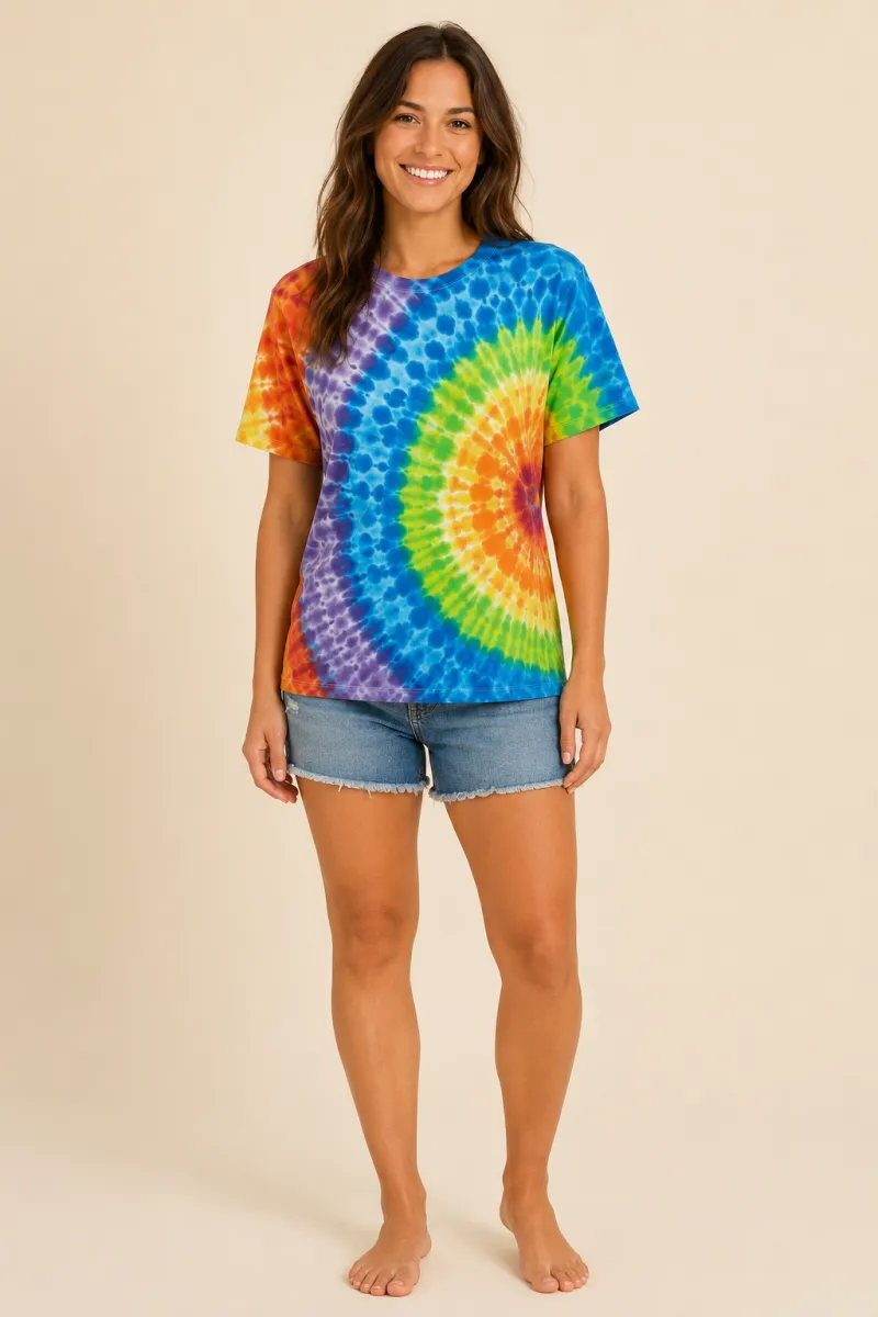Sunwheel Rainbow Tie-Dye T-Shirt #T-415
