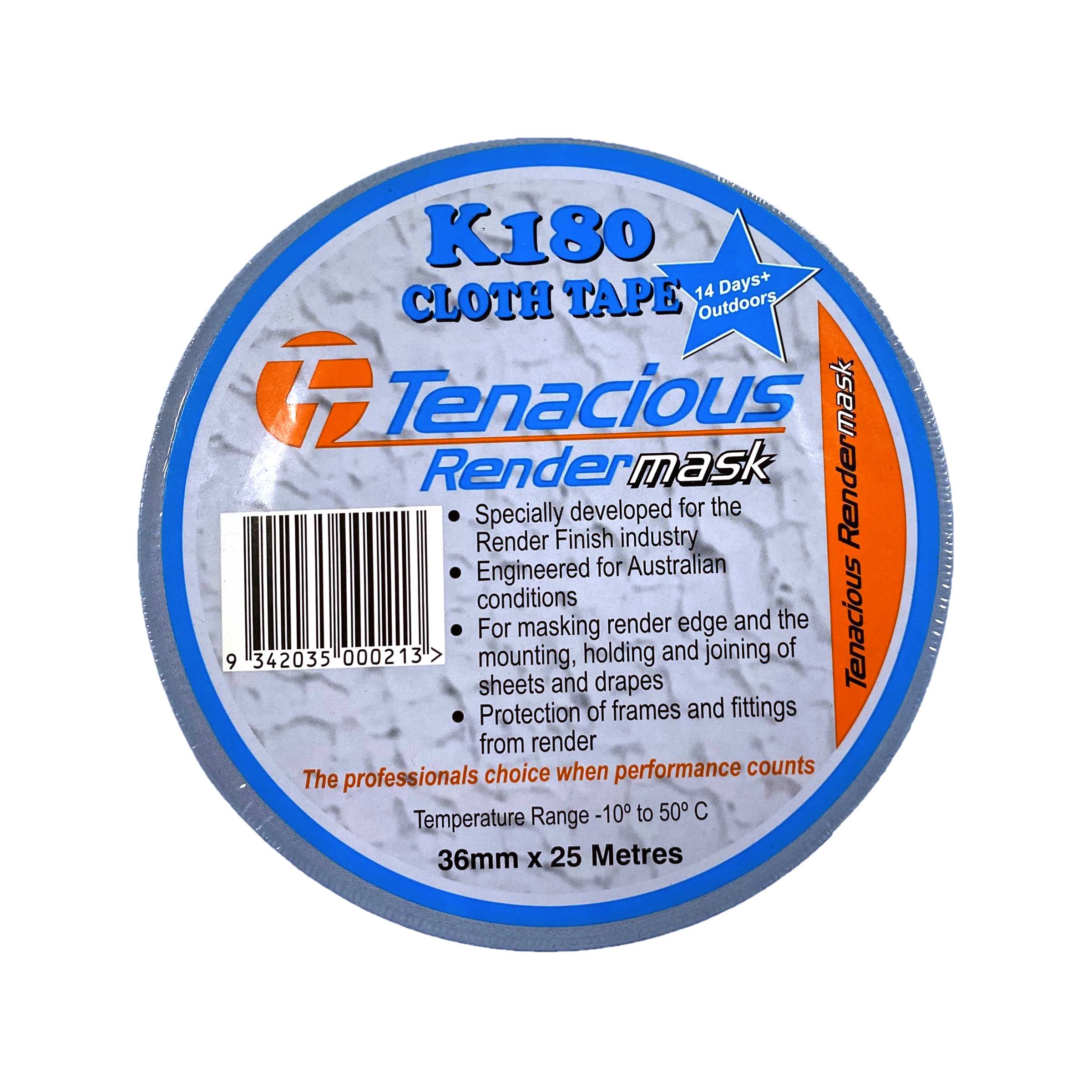 Tenacious K180 Render Masking Tape 36mm x 25m