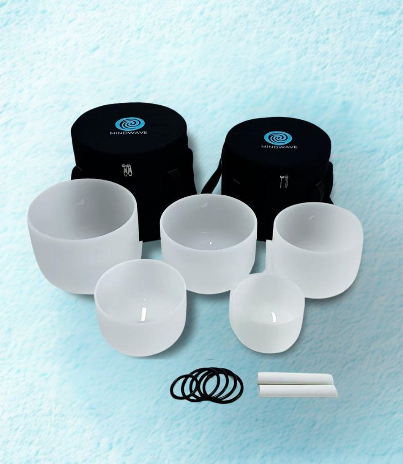 Frosted Crystal Bowls Set of 5