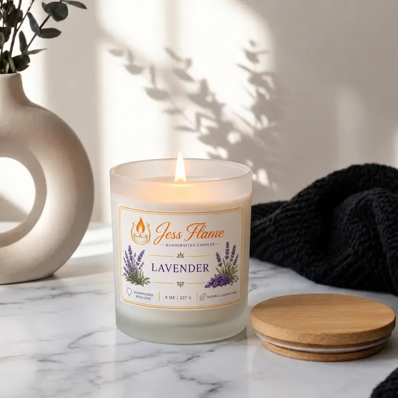 Lavender Natural Coconut Wax Candle – 8 oz