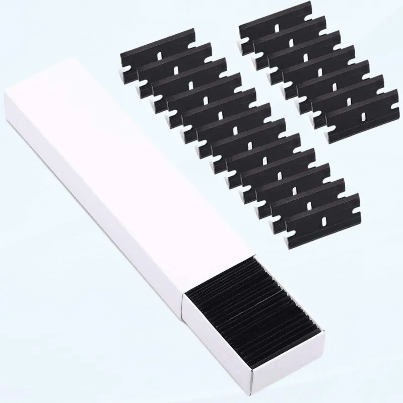 Dueble edge plastic razor blades black  color (100 pieces / box )