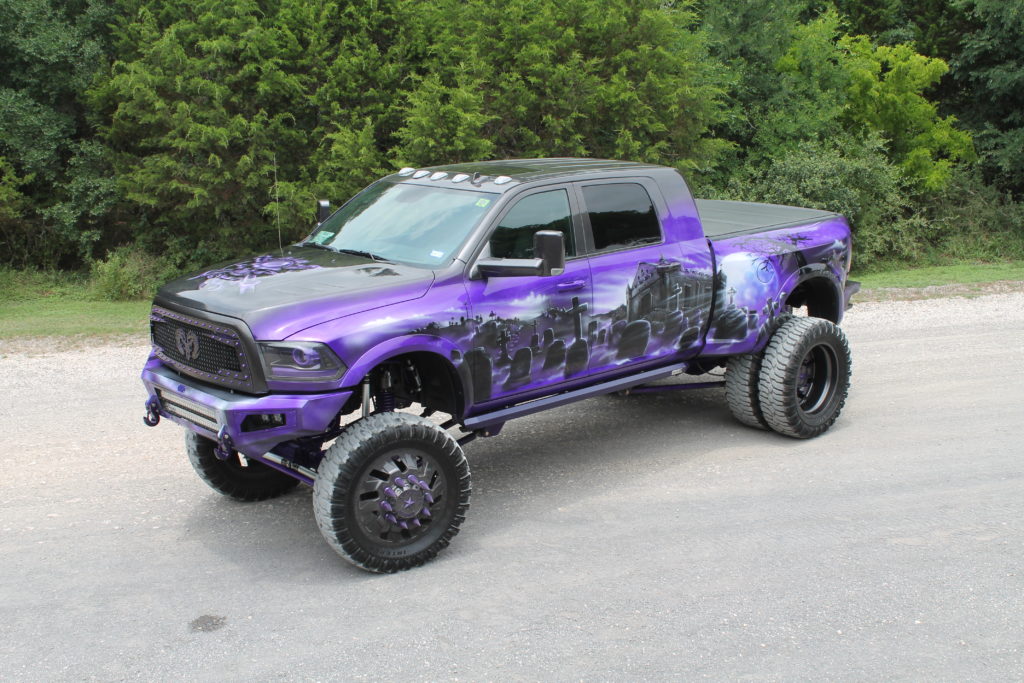 Custom RAM 3500 "Graveyard Shift" - Extreme Lifted Show Truck