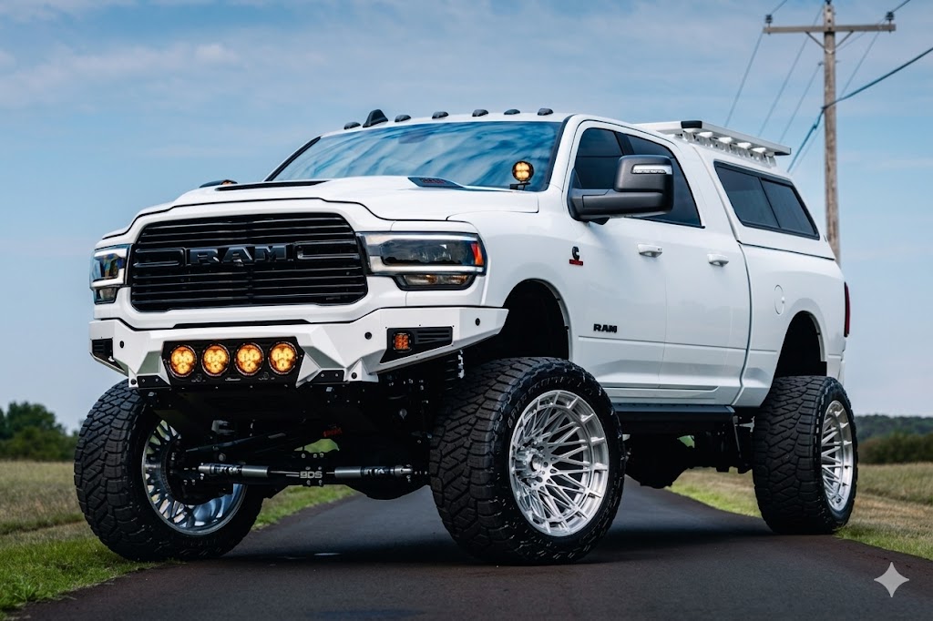 Custom GMC Sierra 3500HD Denali - "Electric Frost" Show Build