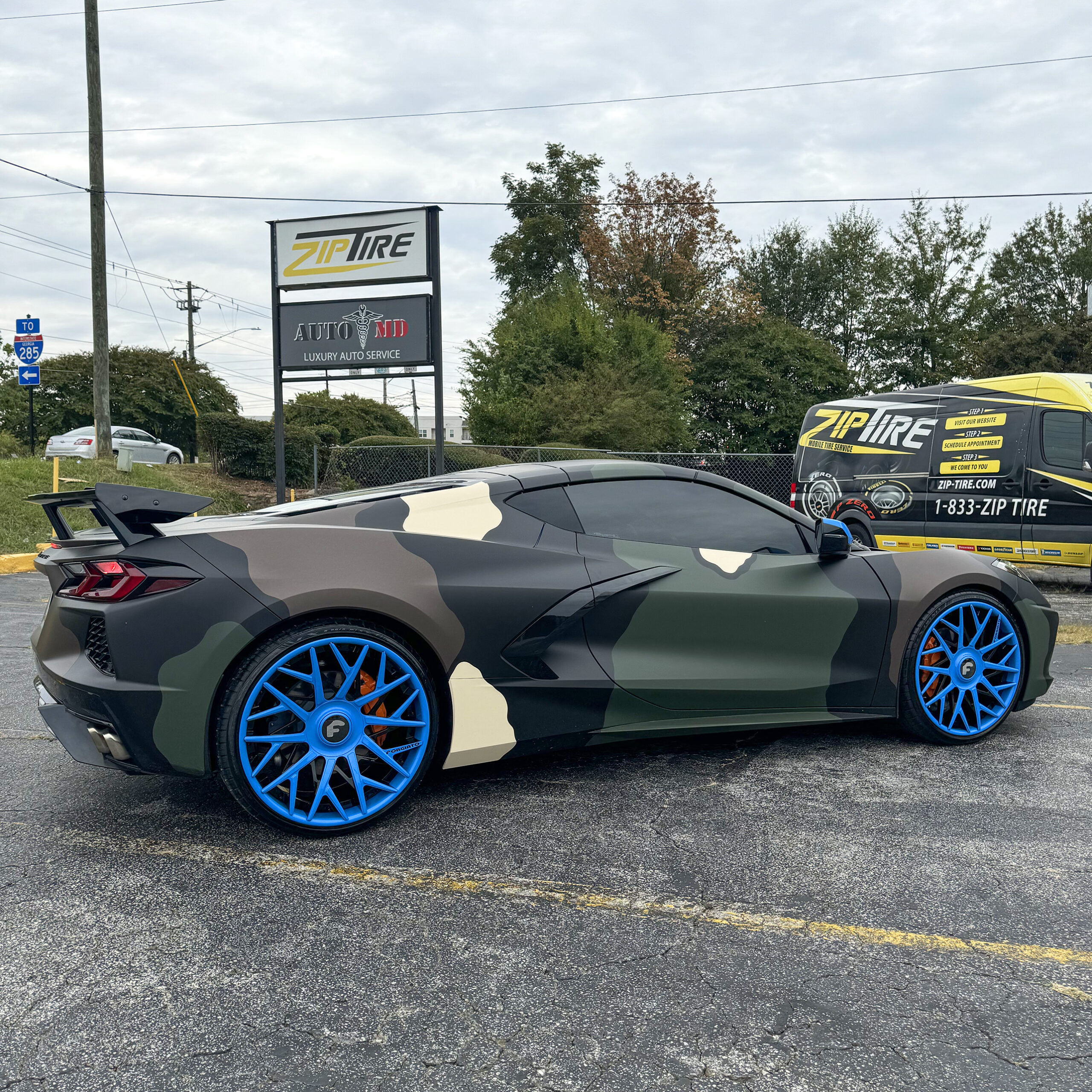 Custom Chevrolet Corvette C8 - "Camo-Blue" Tactical Edition