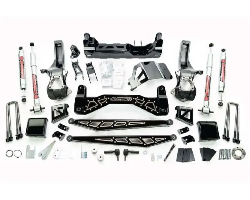 McGaughys Suspension 7"-9" Powder-Coated Black w/ Stainless Steel Premium Lift Kit