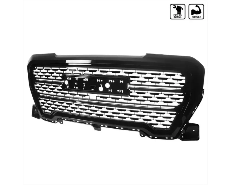 Spec-D Glossy Black ABS Mesh Grille