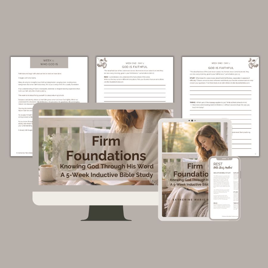 5-Week Inductive Bible Study, Firm Foundations: Knowing God Through His Word, Digital Download
