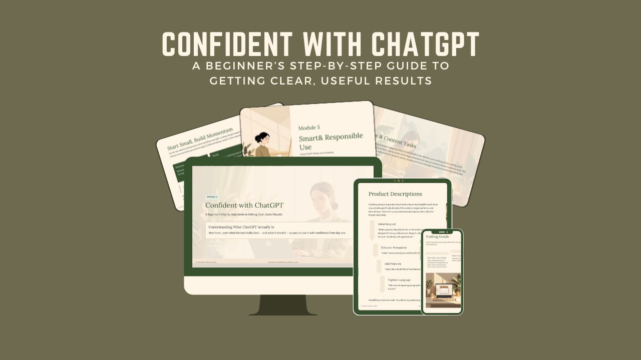 Beginner ChatGPT Guide | AI Prompt Course, CLEAR Method (Digital Download)
