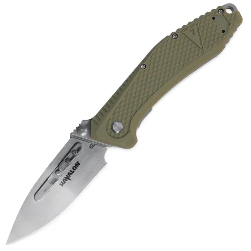 Havalon EDC Redi-Lock Assisted Folding Knife – Green, 3"