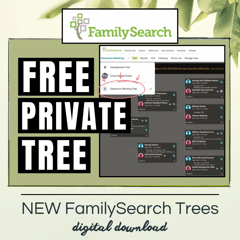 NEW: Free Personal Family Tree on FamilySearch