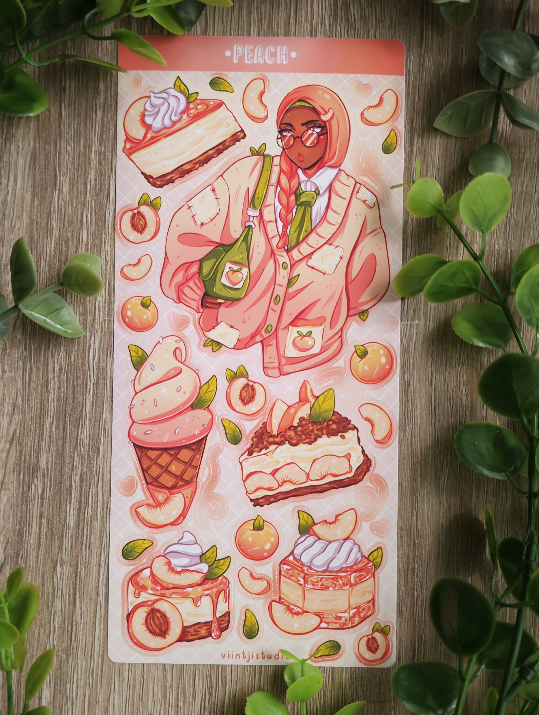 Peach Treat Girls Sticker Sheet