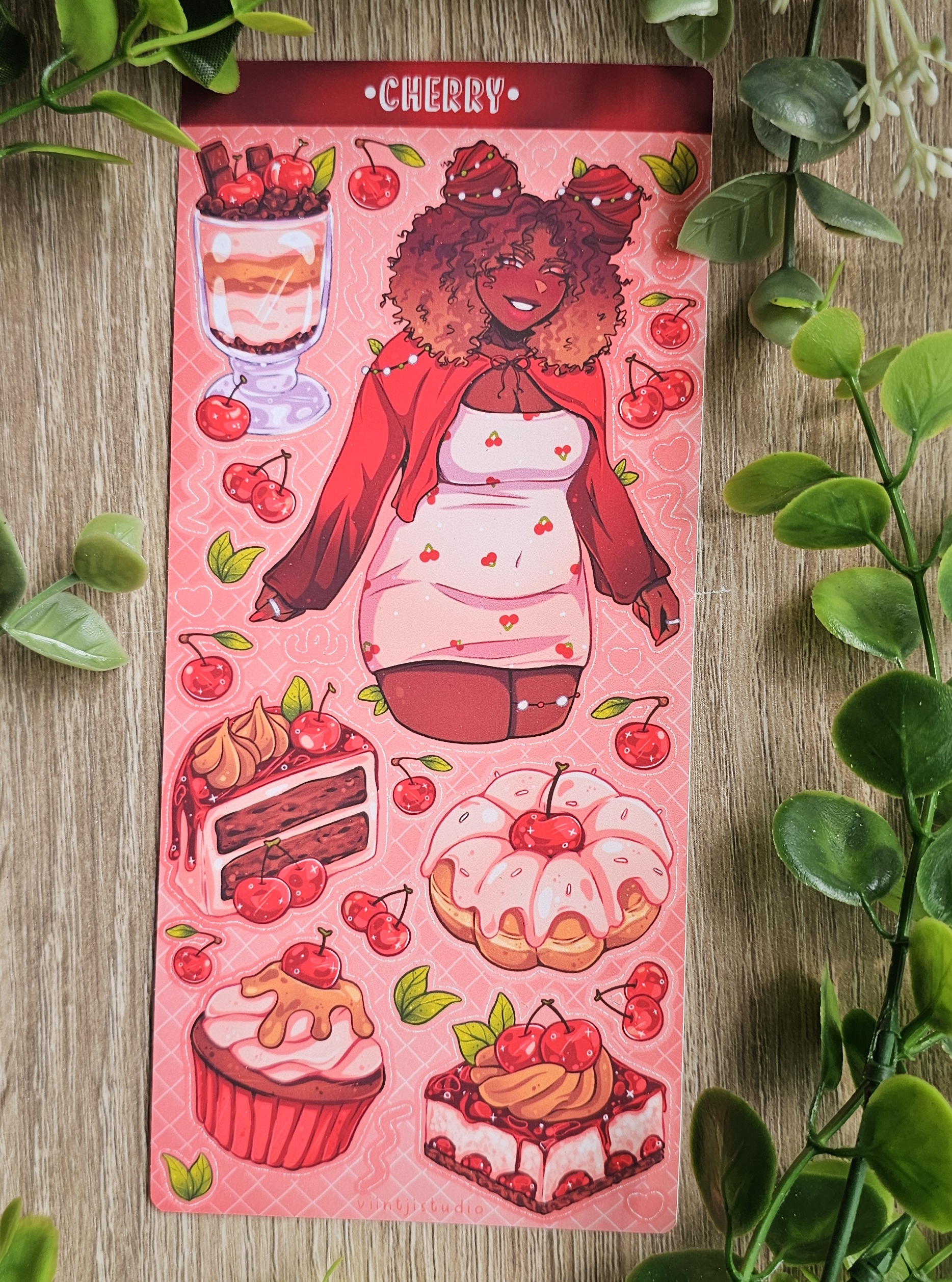 Cherry Treat Girls Sticker Sheet