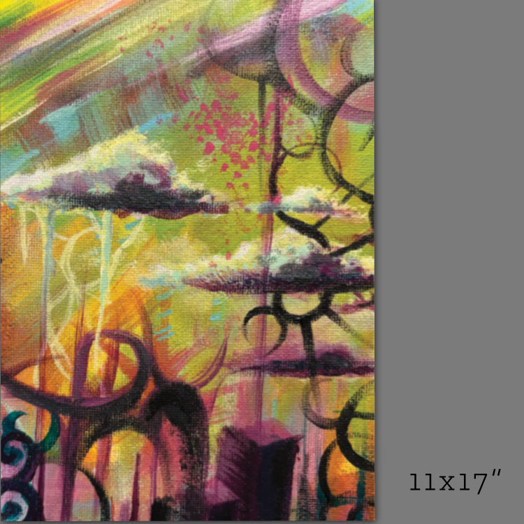 Rainbow City Print