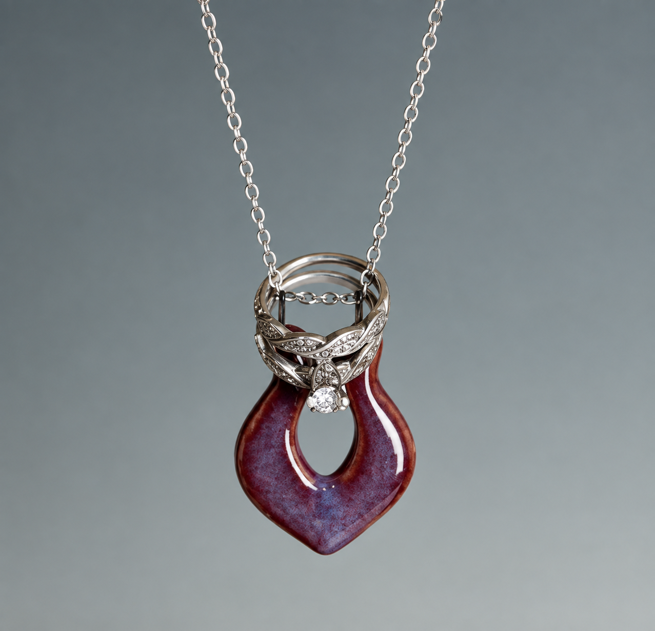 Red Tear Drop Necklace 