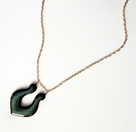 Dark Blue Tear Drop Necklace