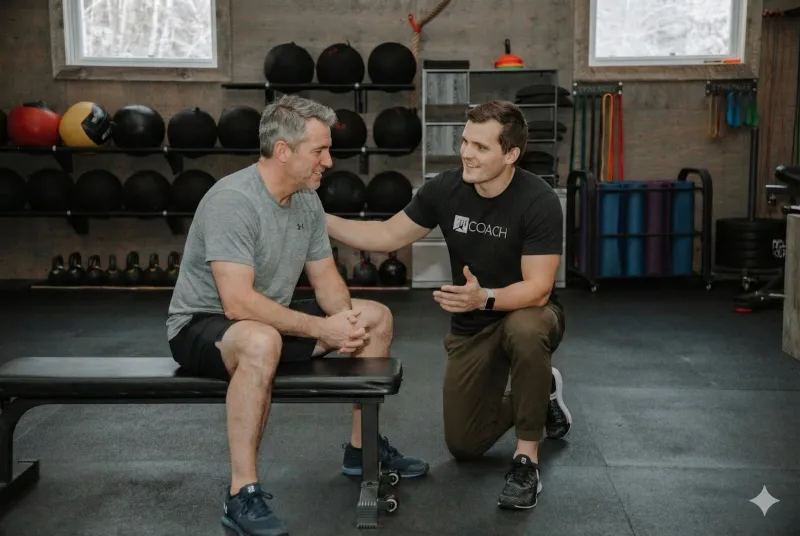 A BTB personal trainer coaches a member one to one