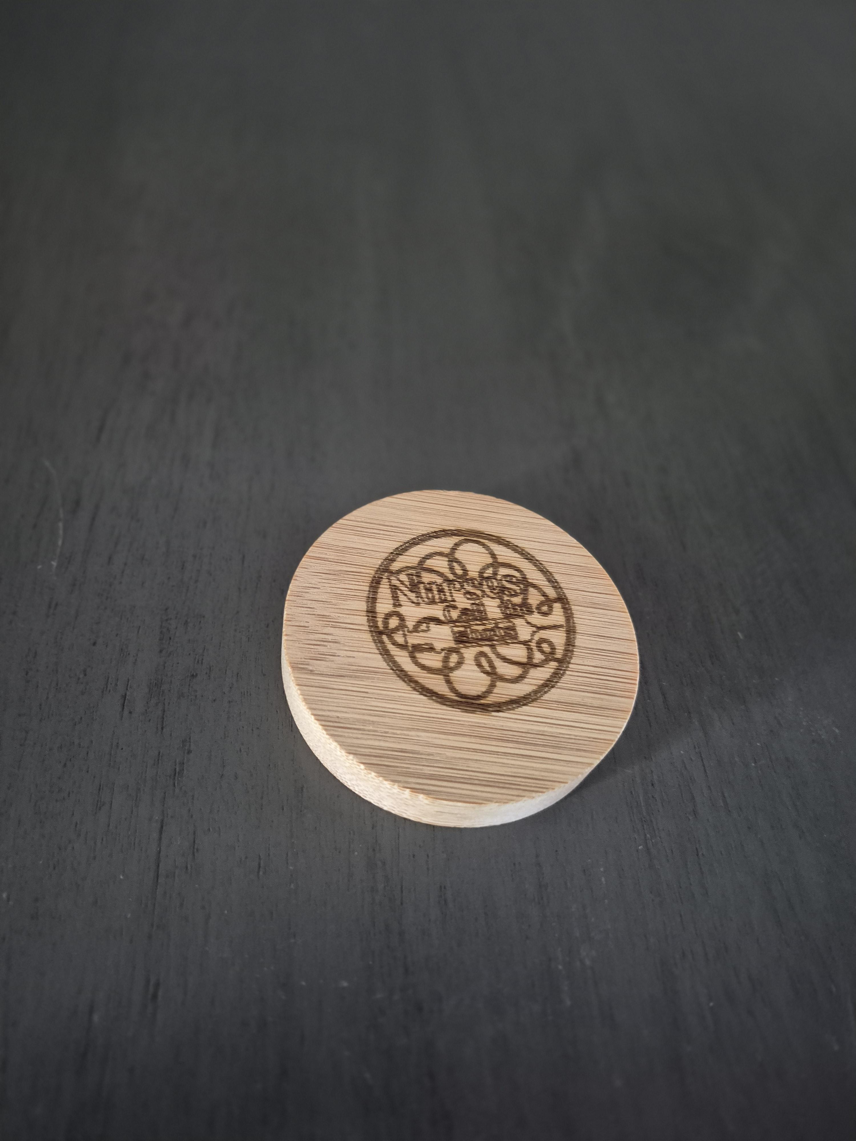 Engraved Round Wooden Bottle Opener