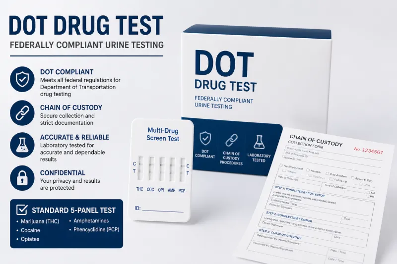 DOT Drug Test – Federally Compliant Urine Testing