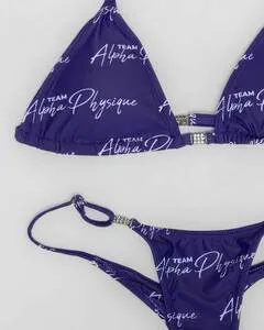 Posing Bikini Top (Purple/White)