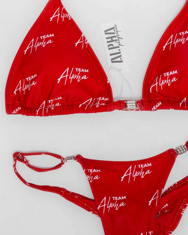 Team Alpha Posing Bikini Top (Red/White)