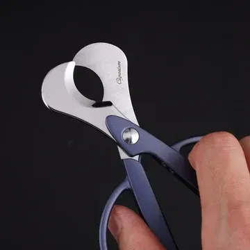 BLUE CIGARISM Hand-Polished Stainless Steel Blades Cigar Scissors