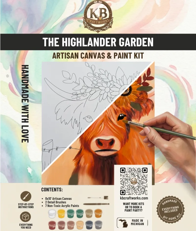 The Highlander Garden Artisan Canvas and Paint Kit