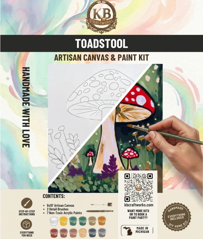 Toadstool Artisan Canvas and Paint Kit