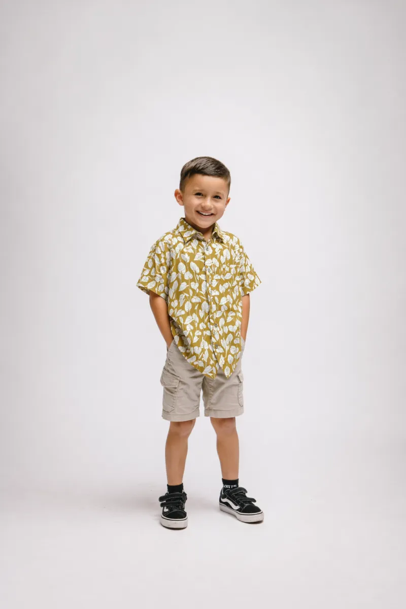 Keiki Aloha Shirt Anthurium Yellow