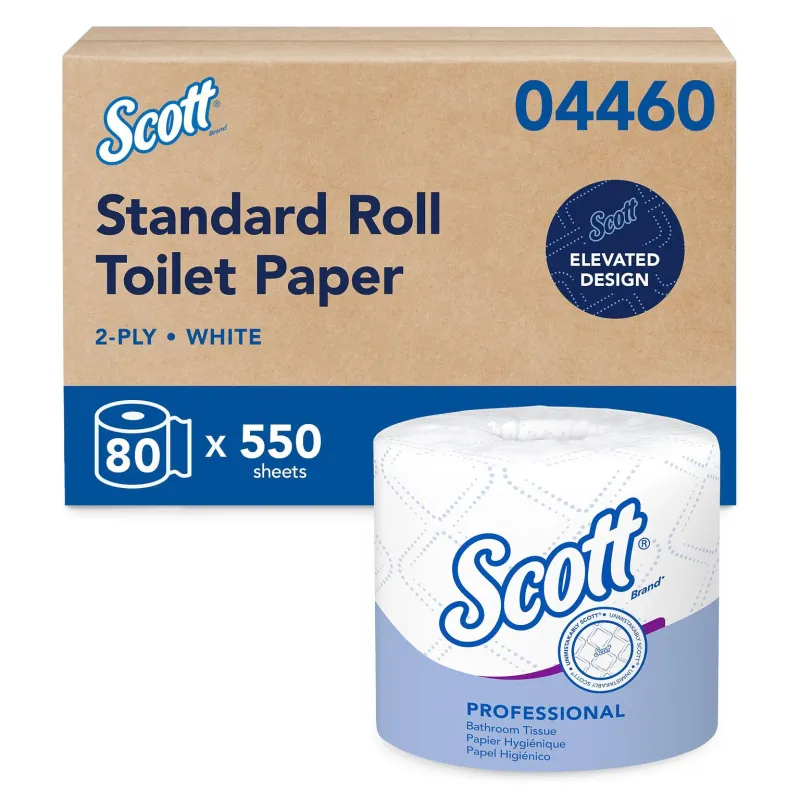 Scott Professional Recycled Toilet Paper, 2-ply, White, 550 Sheets/Roll, 80 Rolls/Carton