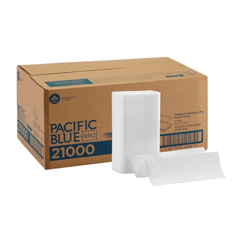  Pacific Blue Select Recycled Multifold Paper Towels, 2-ply, 125 Sheets/Pack, 16 Packs/Carton