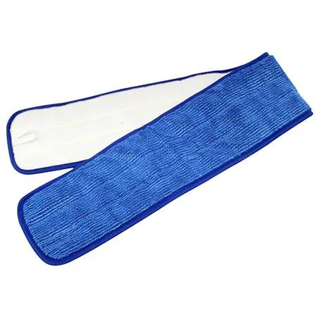 Microfiber & More Low Nap Blue "C" Style Velcro Mop - 5" x 24"