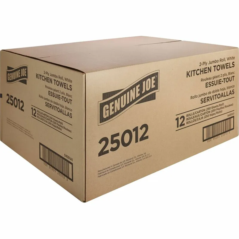 Genuine Joe Kitchen Towels 2-ply Jumbo Rolls (25012)