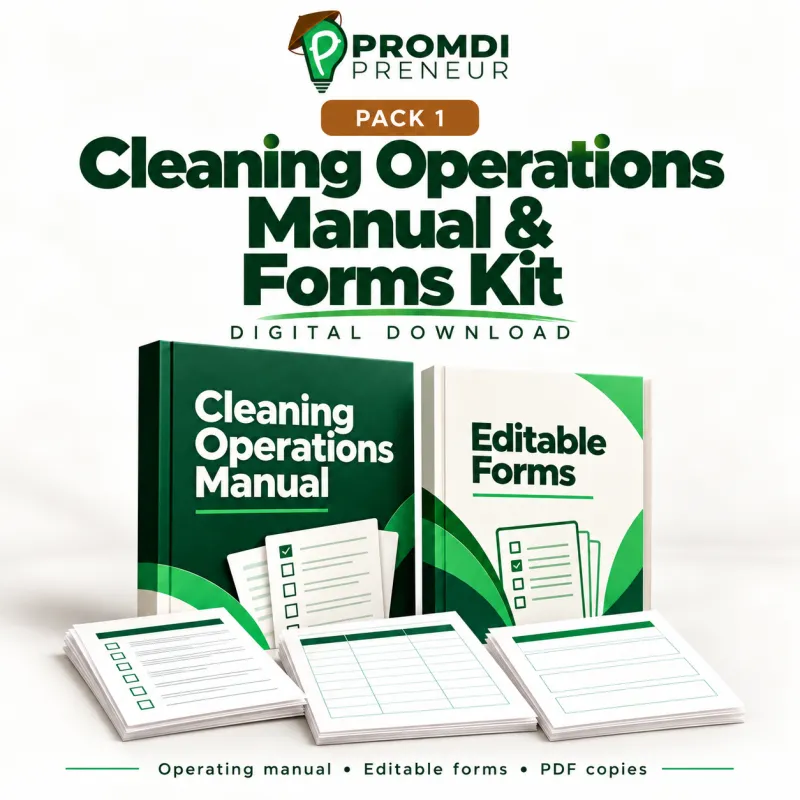 Cleaning Operations Manual & Forms Kit (Pack 1)