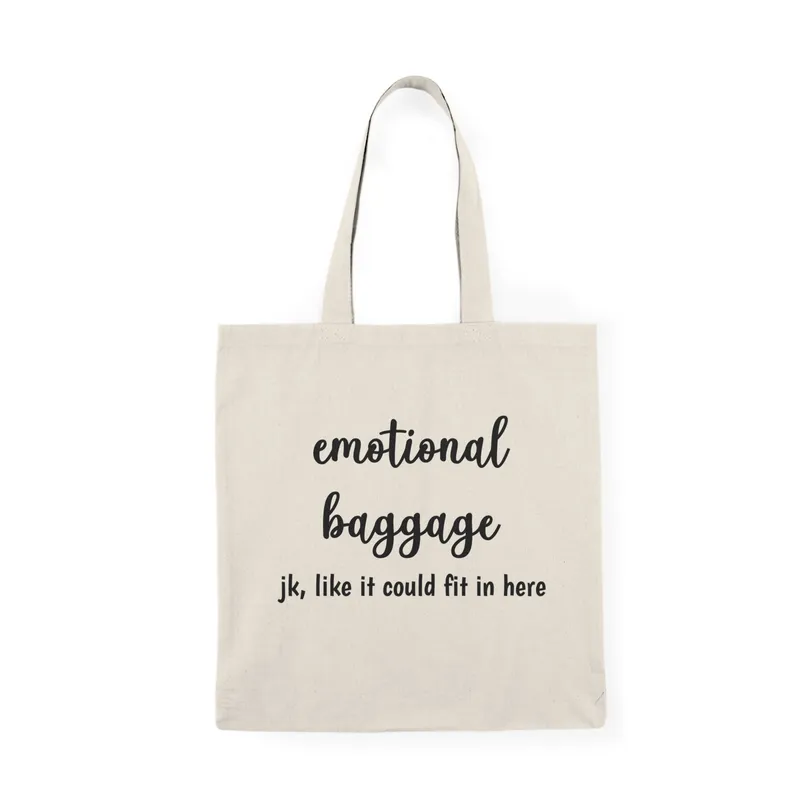 "Emotional Baggage" Funny Canvas Tote