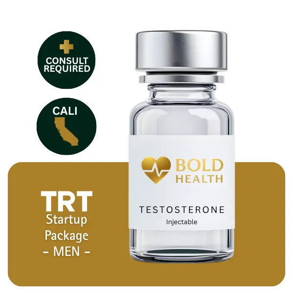 TRT CALI Men's Startup Package 60 days (Consult, Labs, Cypionate 200mg/mL 10mL + Anastrozole 24×1mg)