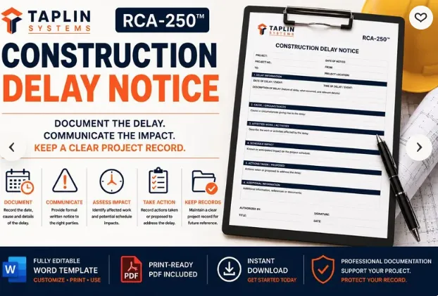 Construction Delay Notice | Contractor Delay Notification Template
