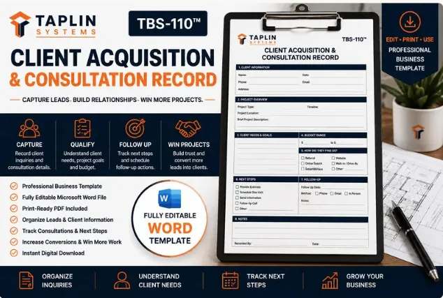 Contractor Client Acquisition Record 