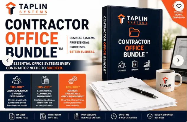 Contractor Office Bundle™ - Construction Business Systems & Office Management Templates