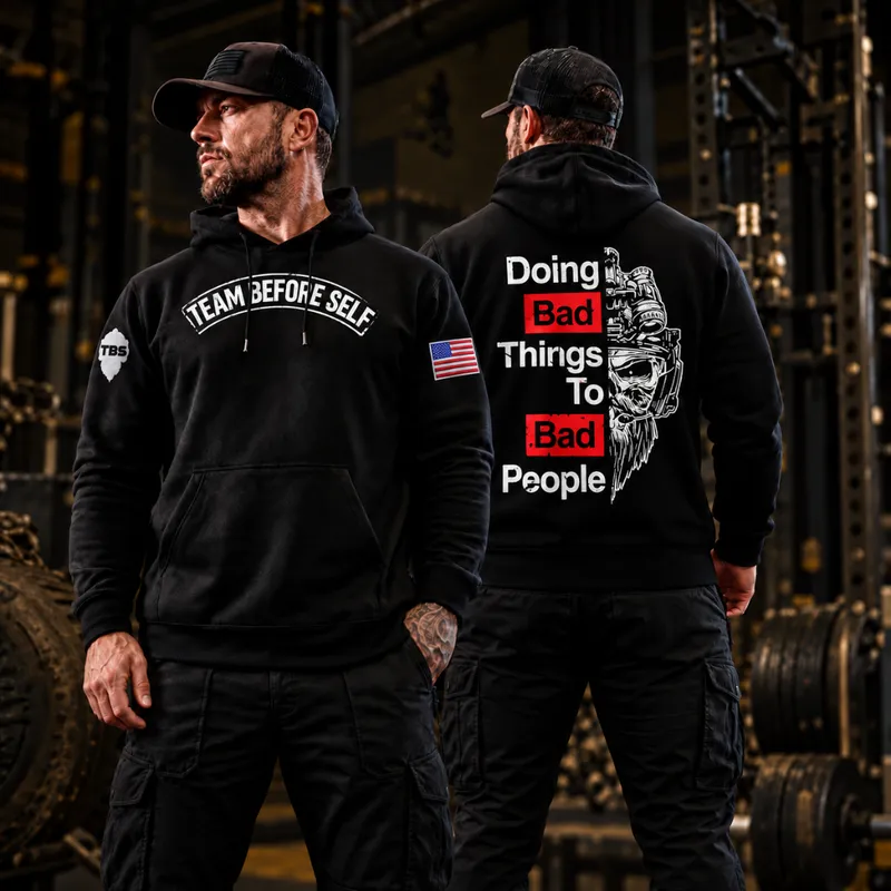 TBS Doing Bad Things To Bad People Hoodie with Color Print